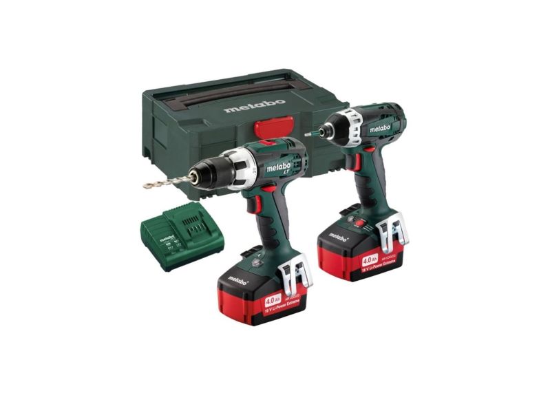 Metabo set accu-schroef/boormachines BS 18 LT+ SSD 18 LT