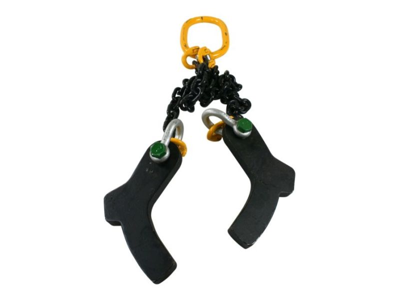 Stelconplaathaken met ketting 2-sprong