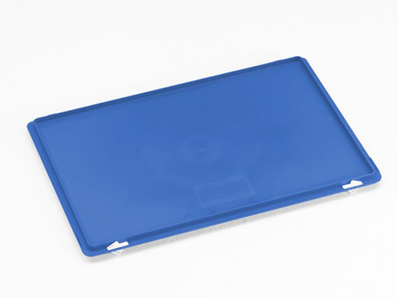 Stapelbakscharnierdeksel kunststof 600x400 mm blauw