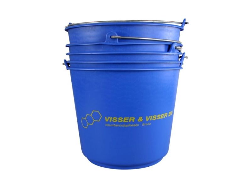 Emmer met maatverdeling 12 L blauw