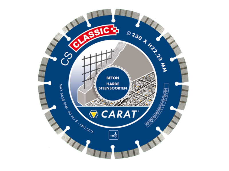 Diamantblad Beton CS Classic 10 mm Ø 230 x 22,23 mm
