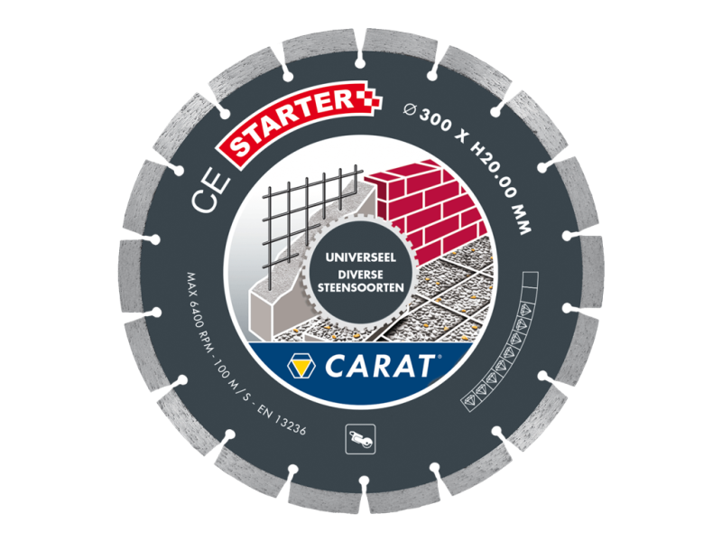 Diamantblad Universeel CE Starter 15 mm Ø 300 x 20 mm