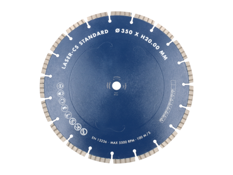 Diamantblad Beton CS Master 10 MM met asgat 20 mm, 350mm