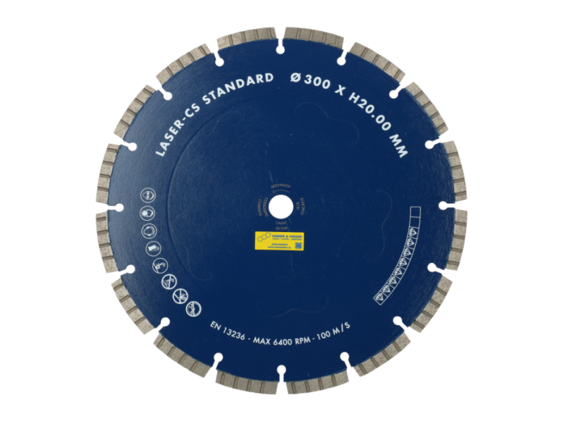 Diamantblad Beton CS Master 10 MM met asgat 20 mm, 300mm