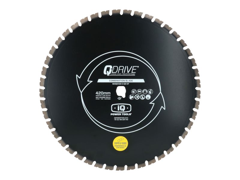 Diamantblad Uni Zwart Asgat Q-Drive Ø 420 mm