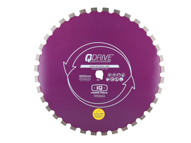 Diamantzaagblad iQ paars Ø 420 mm Q-Drive Super hard Materiaal