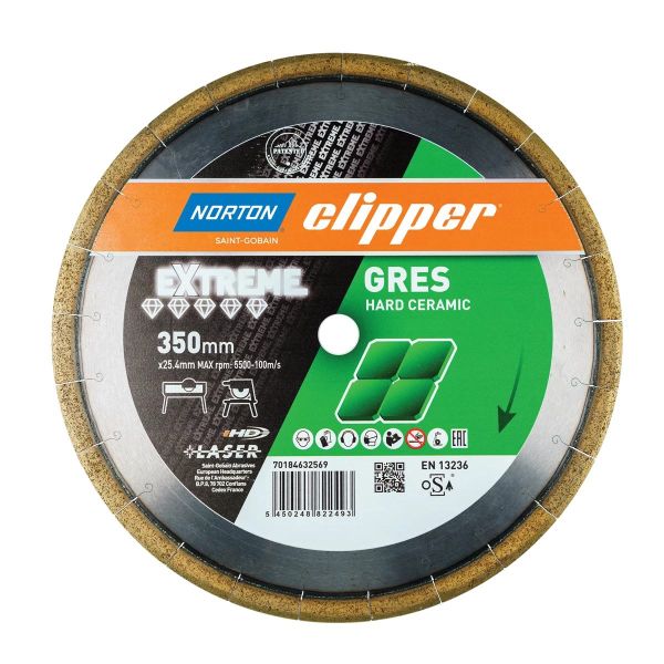Norton Clipper Extreme Gres diamantzaagblad | 350 x 25,4 mm