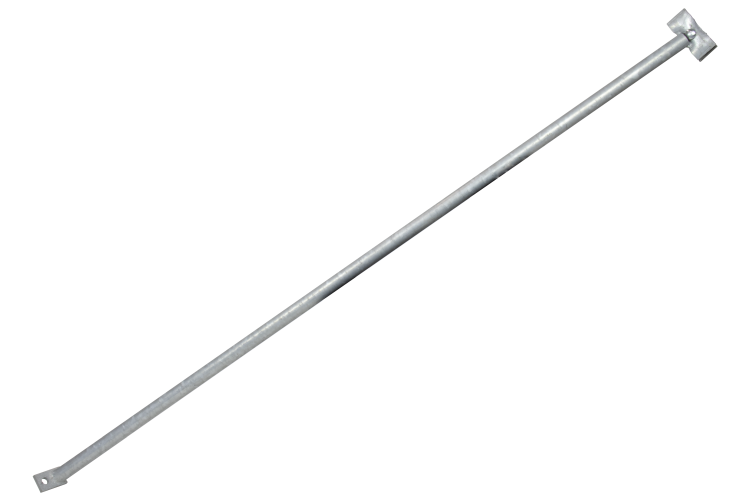 Bouwhekschoor gegalvaniseerd met voetplaat en 1/2 klemset