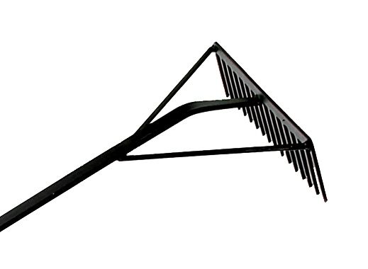 Asfalthark 16-tands zwaar model zwart met steel