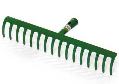 Hark tuin 16-tands gebogen met steel