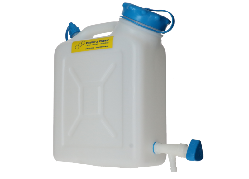Jerrycan water met kraantje 11 L blauw