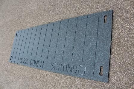 Rijplaat bont anti-slip 300x100 cm met 4 handgrepen