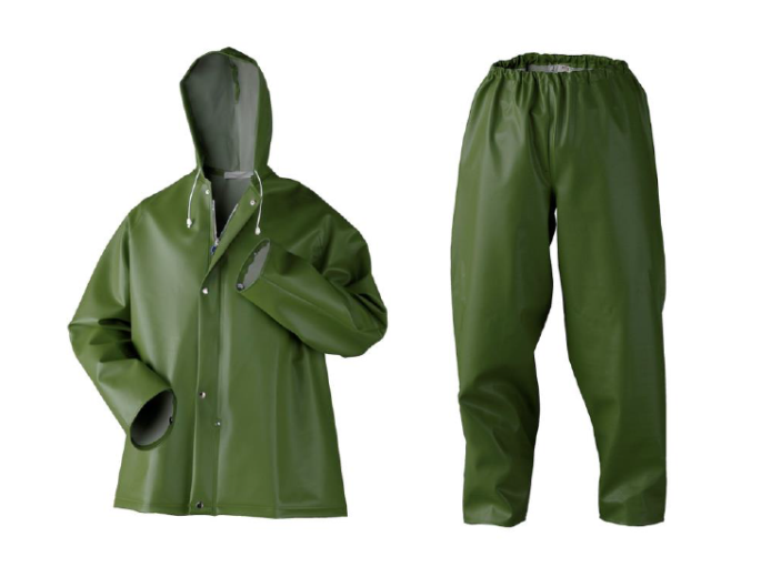 Regenpak D404 P1 groen maat S