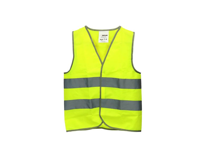 Kinderveiligheidsvest fluoriserend geel EN1150 | 7-9 jaar