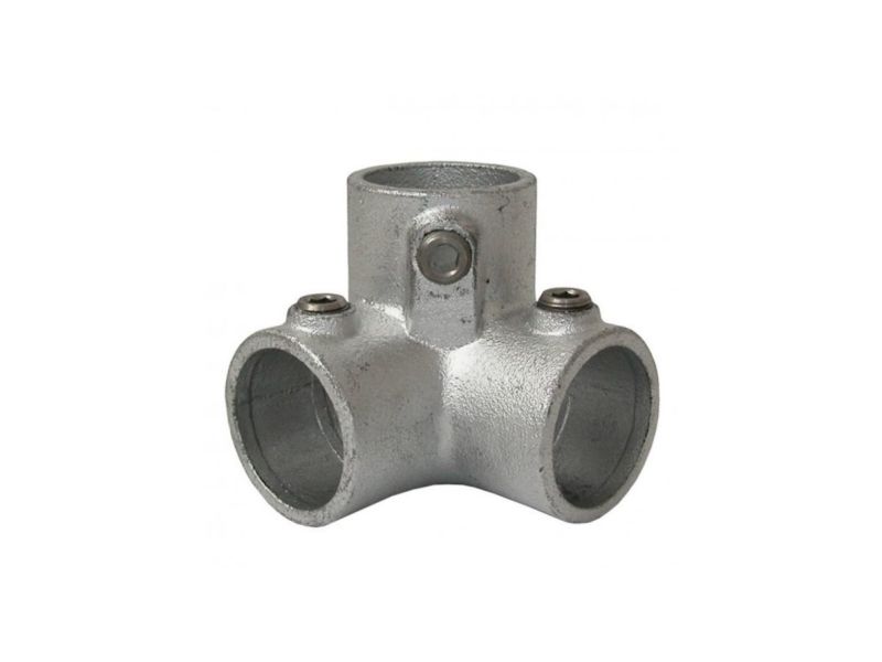 Steigerbuiskoppeling 3-weg elleboog 90 graden voor Ø 48 mm