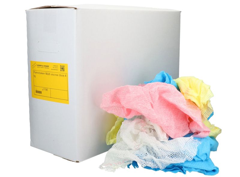 Poetsdoeken Multi viscose doos 4 kg