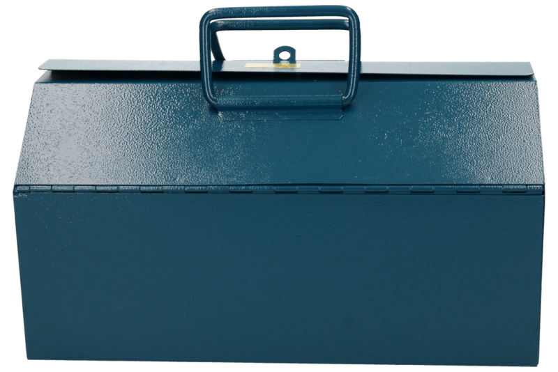 Gereedschapskist metaal 2-delig blauw